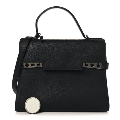 Delvaux Grained Calfskin GM Tempete Satchel Black 3 of 10