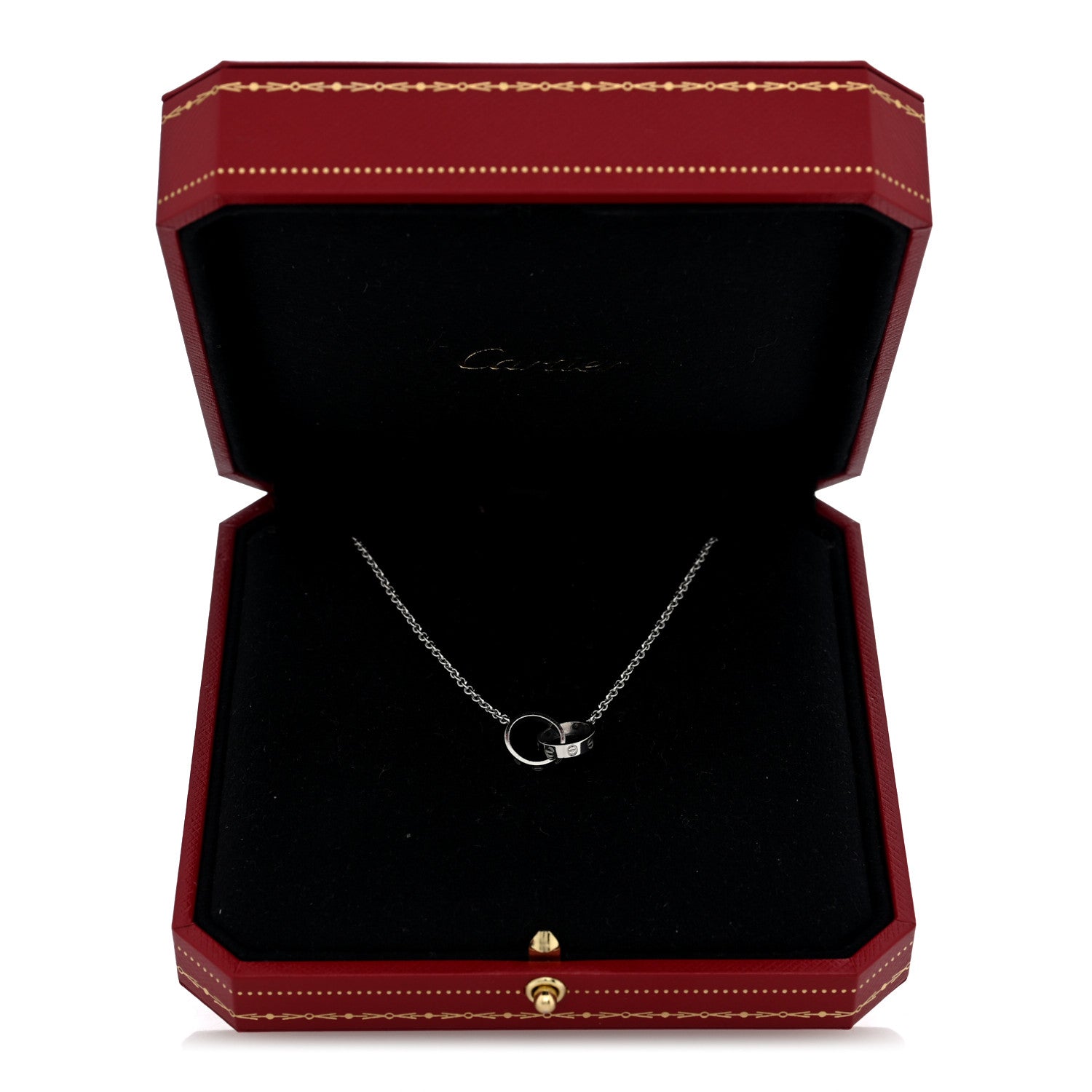 Cartier 18K White Gold Interlocking LOVE Necklace 5 of 5