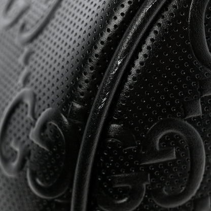 Gucci Calfskin GG Tennis Embossed Duffle Bag Black 12 of 13