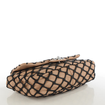 Chanel Lambskin Jumbo Canebiers Net Flap Biege 4 of 8