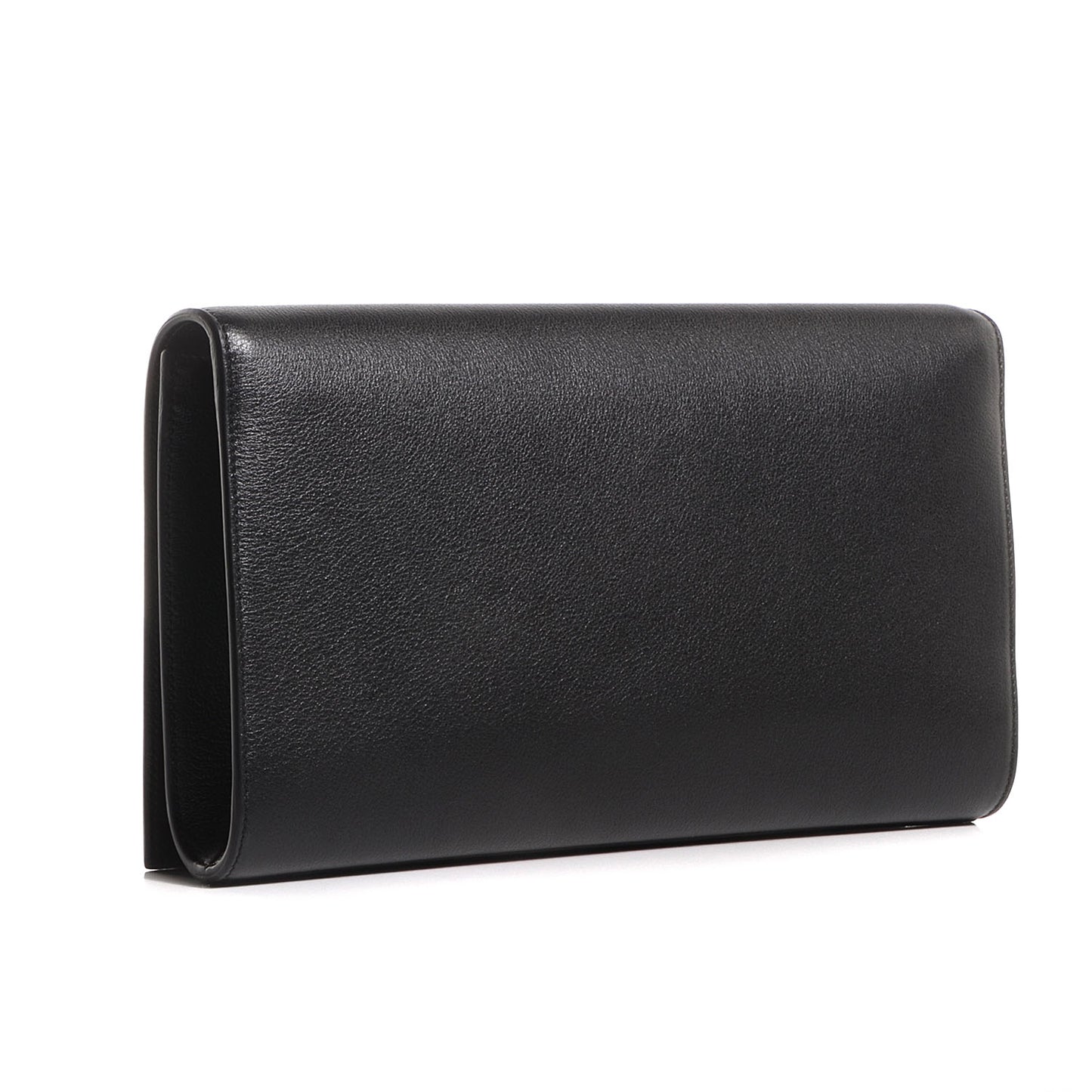 Leather Large Belle de Jour Clutch Black