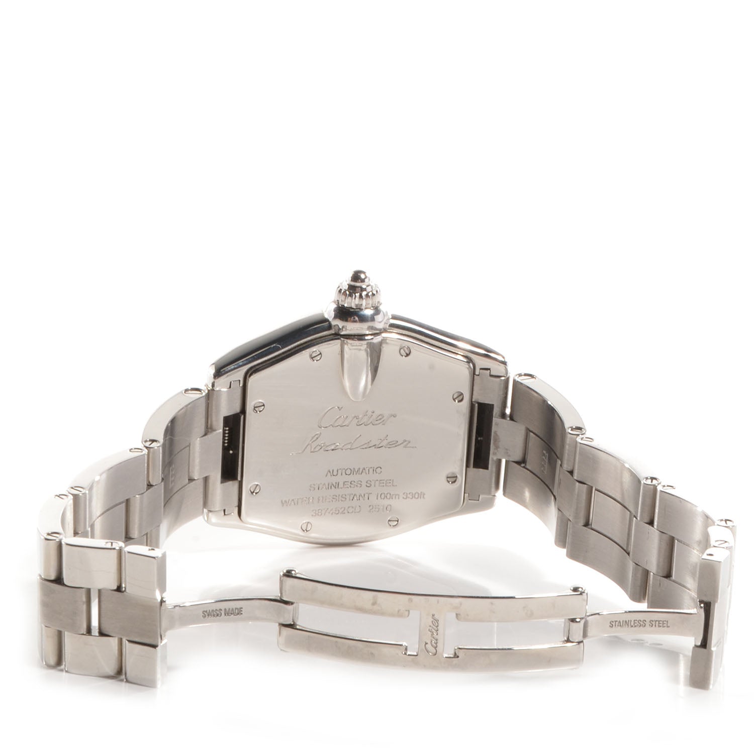 Cartier Stainless Steel 37mm Roadster Automatic Watch Black 4 of 10