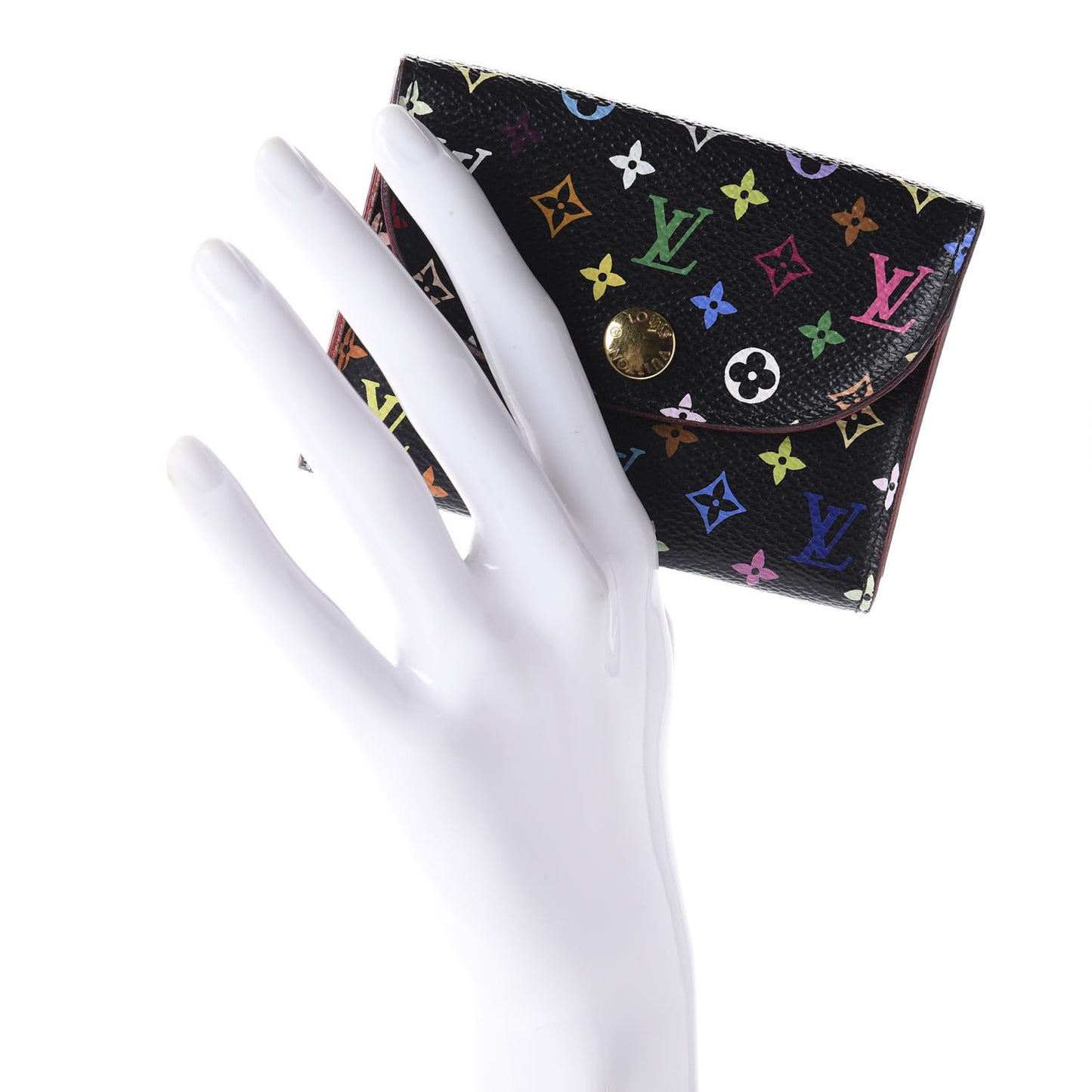 Monogram Multicolor Business Card Holder Black Grenade
