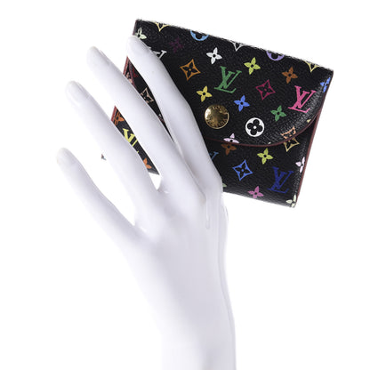 Louis Vuitton Monogram Multicolor Business Card Holder Black Grenade 3 of 9