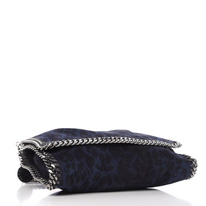 Stella McCartney Shaggy Deer Leopard Print Falabella Messenger Blue 4 of 8