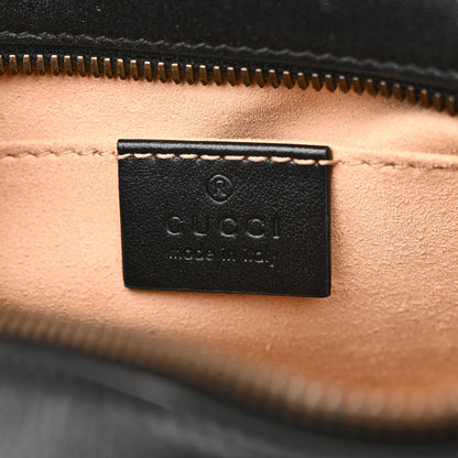 Gucci Calfskin Matelasse Small GG Marmont Chain Shoulder Bag Black 6 of 10