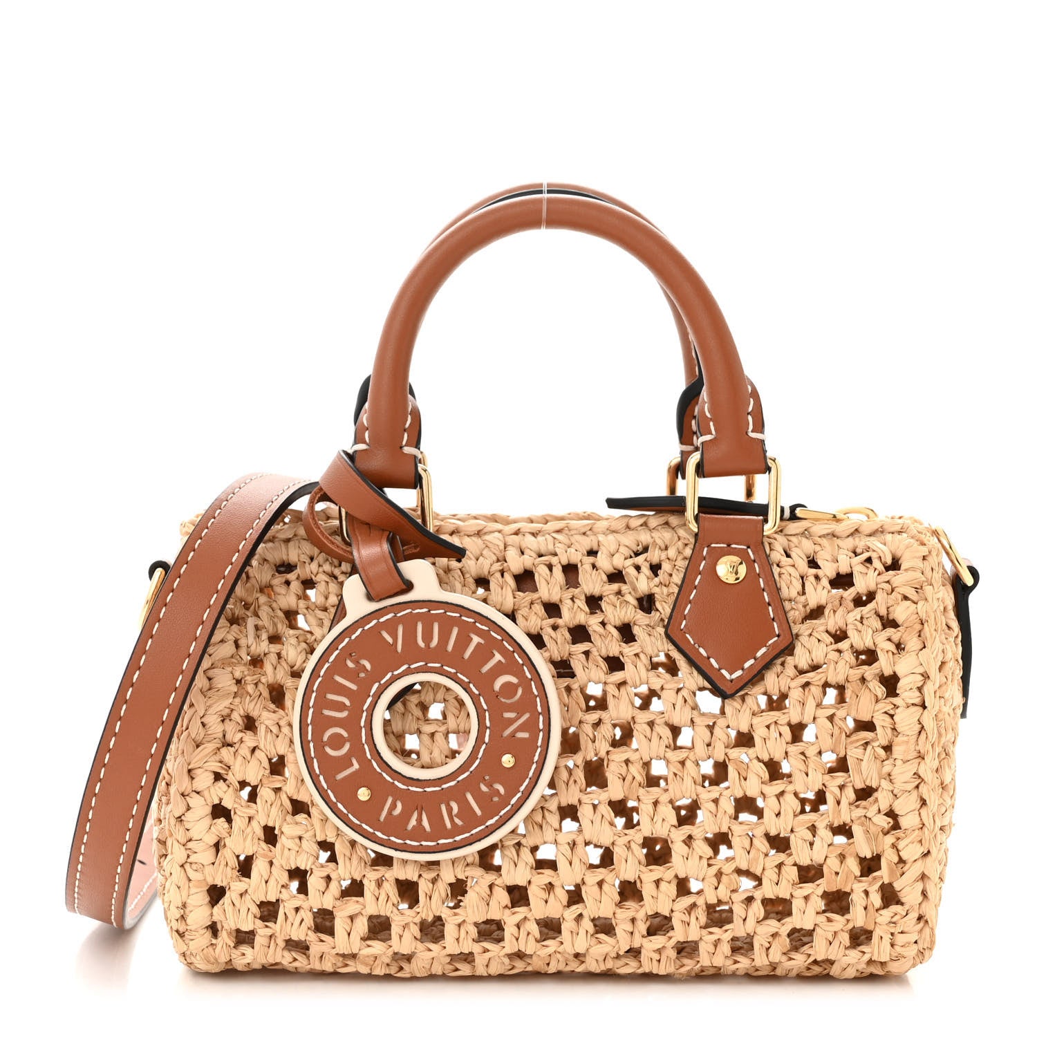 Louis Vuitton Raffia Nano Speedy Natural Tan 1 of 10