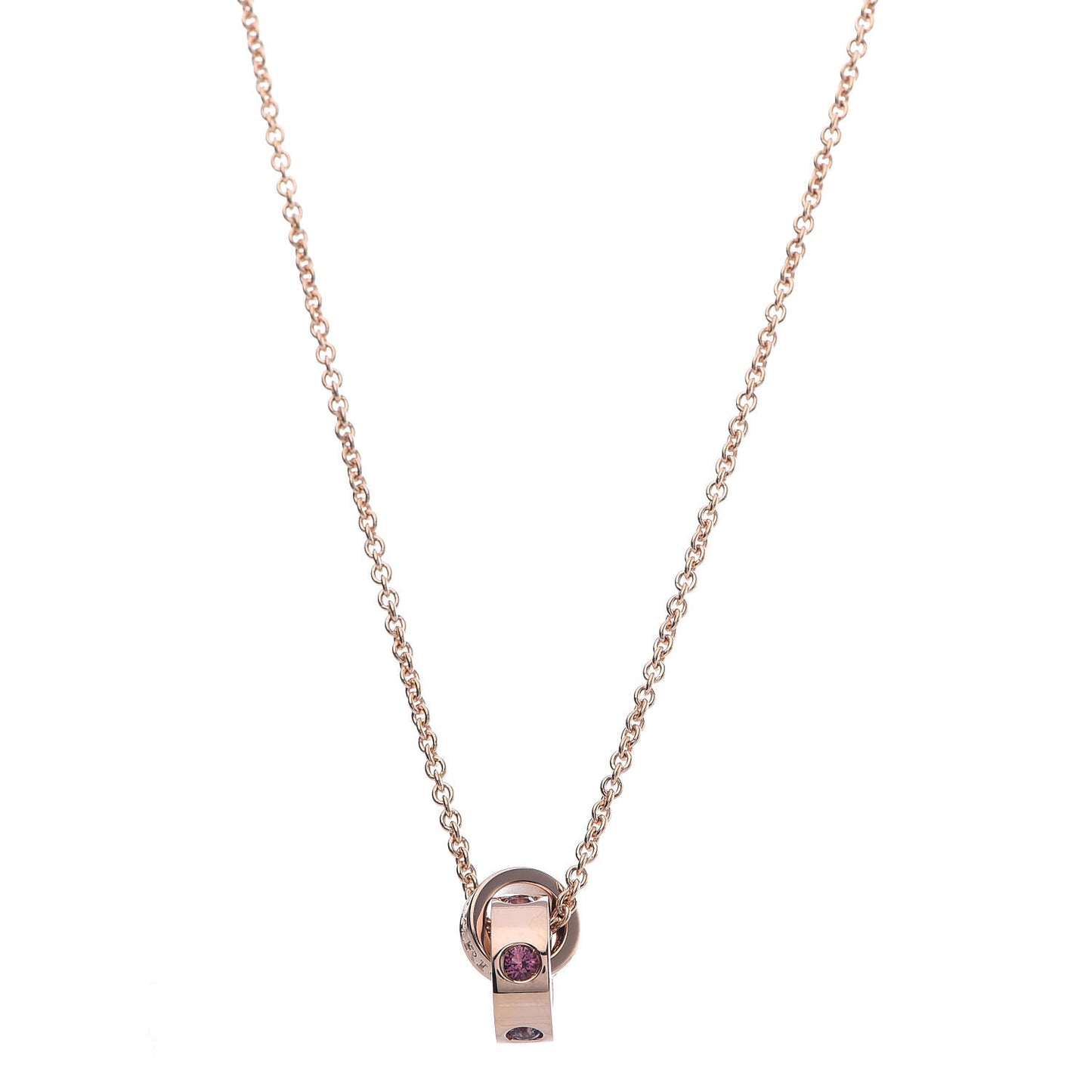 18K Rose Gold Amethyst Pink Tourmaline BVLGARI BVLGARI Pendant Necklace