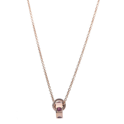Bulgari 18K Rose Gold Amethyst Pink Tourmaline BVLGARI BVLGARI Pendant Necklace 1 of 9