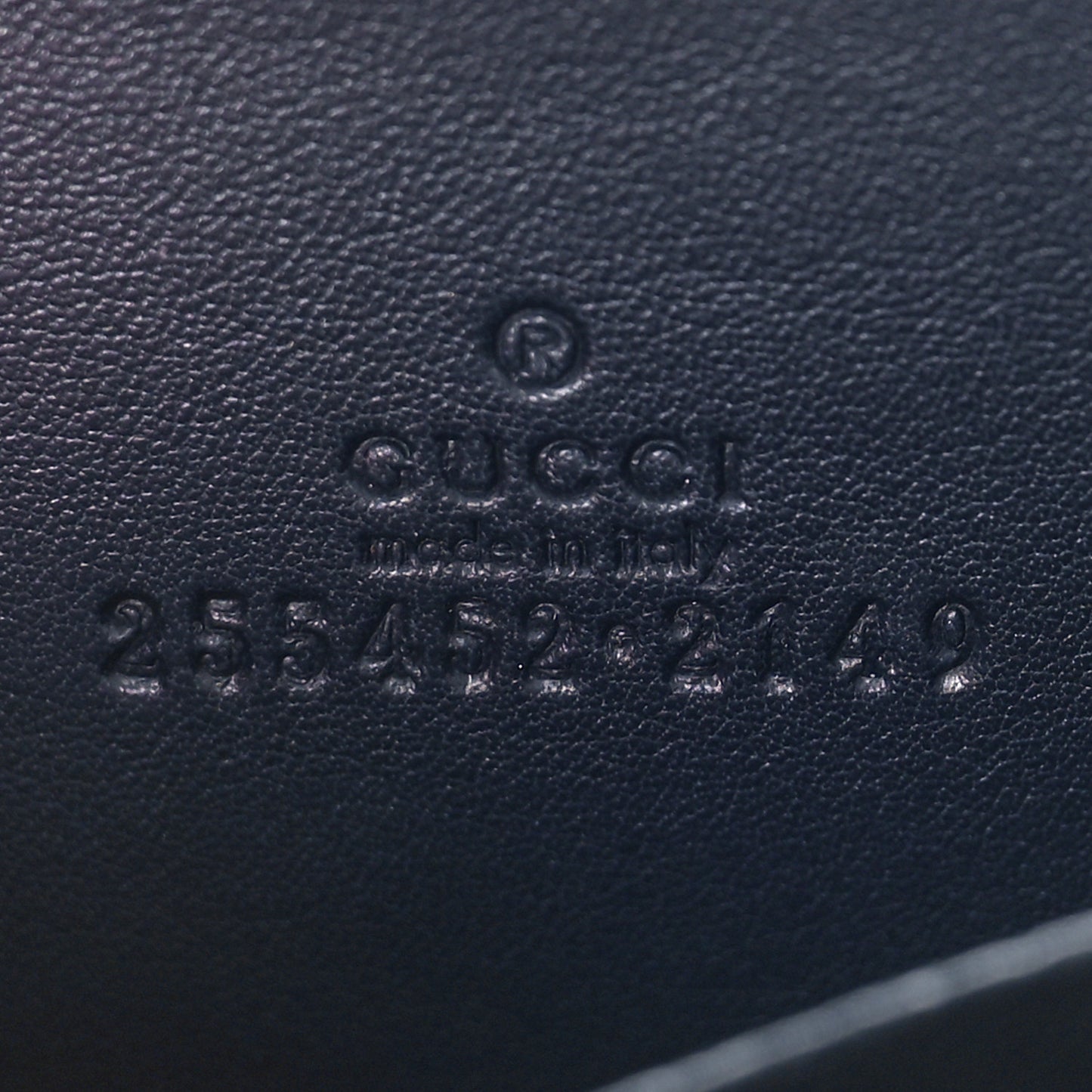 Microguccissima Zip Around Card Case Navy