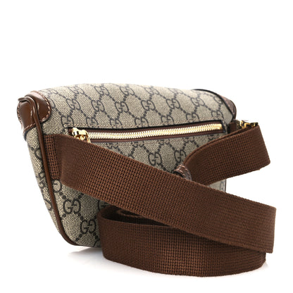 Gucci GG Supreme Monogram Textured Calfskin Retro Interlocking G Belt Bag Beige Ebony Brown Sugar 3 of 10