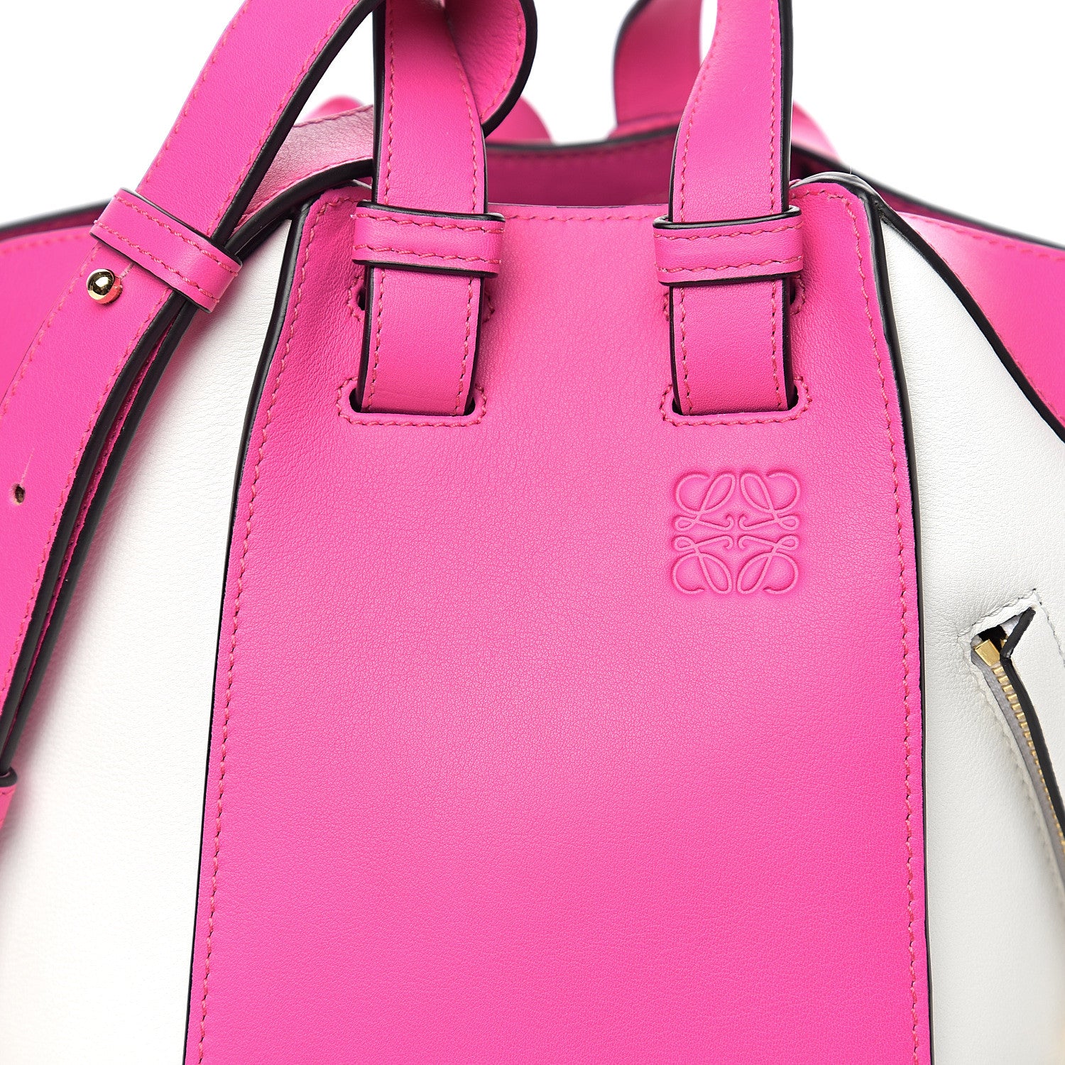 Loewe Calfskin Small Hammock Shoulder Bag Shocking Pink White 7 of 10