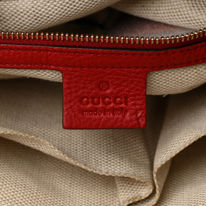 Gucci Pebbled Calfskin Medium Soho Boston Red 6 of 11