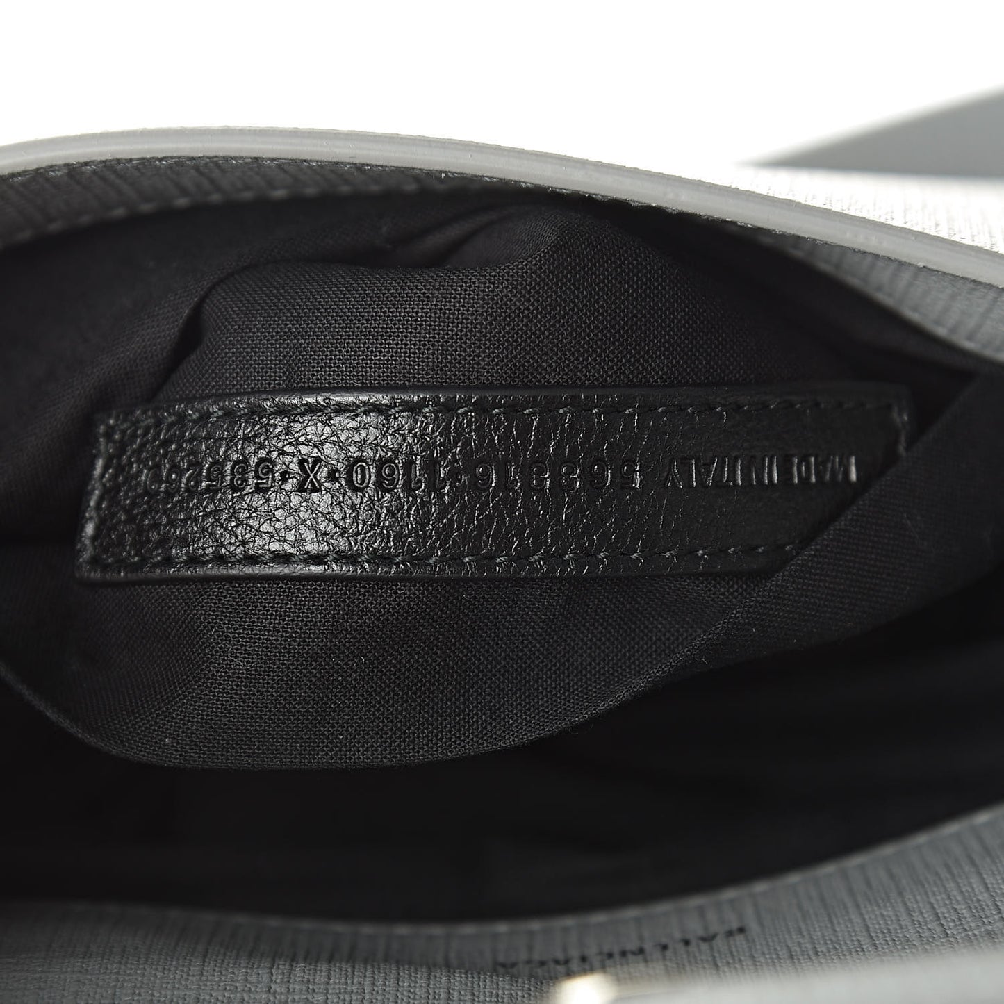 Squared Calfskin Logo Shopping Envelope Clutch Balenciaga Grey