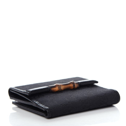 Gucci Monogram Bamboo Bar French Wallet Black 4 of 8