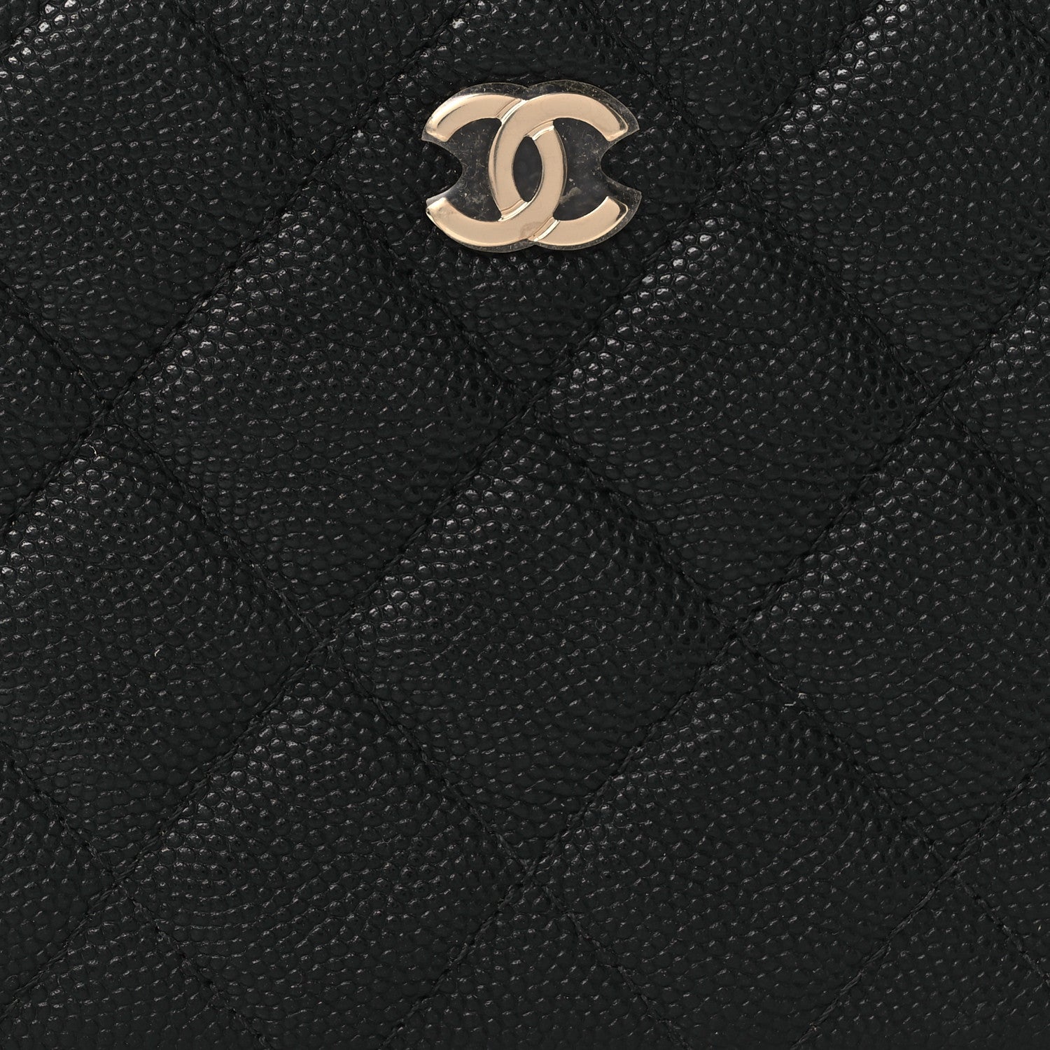 Chanel Caviar Quilted Small Curvy Pouch Cosmetic Case Black 8 of 12