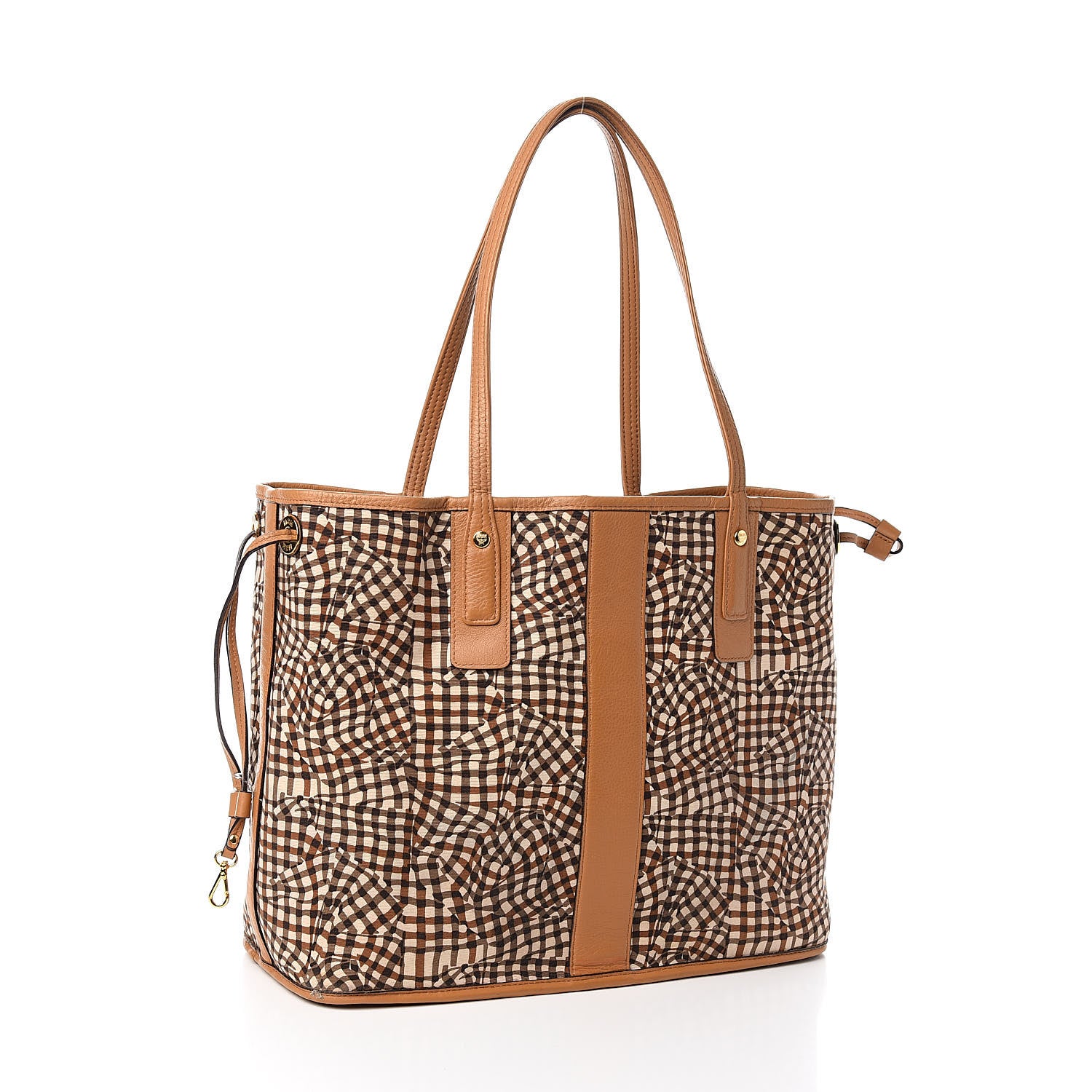 MCM Visetos Medium Liz Reversible Shopper Tote Cognac 7 of 15