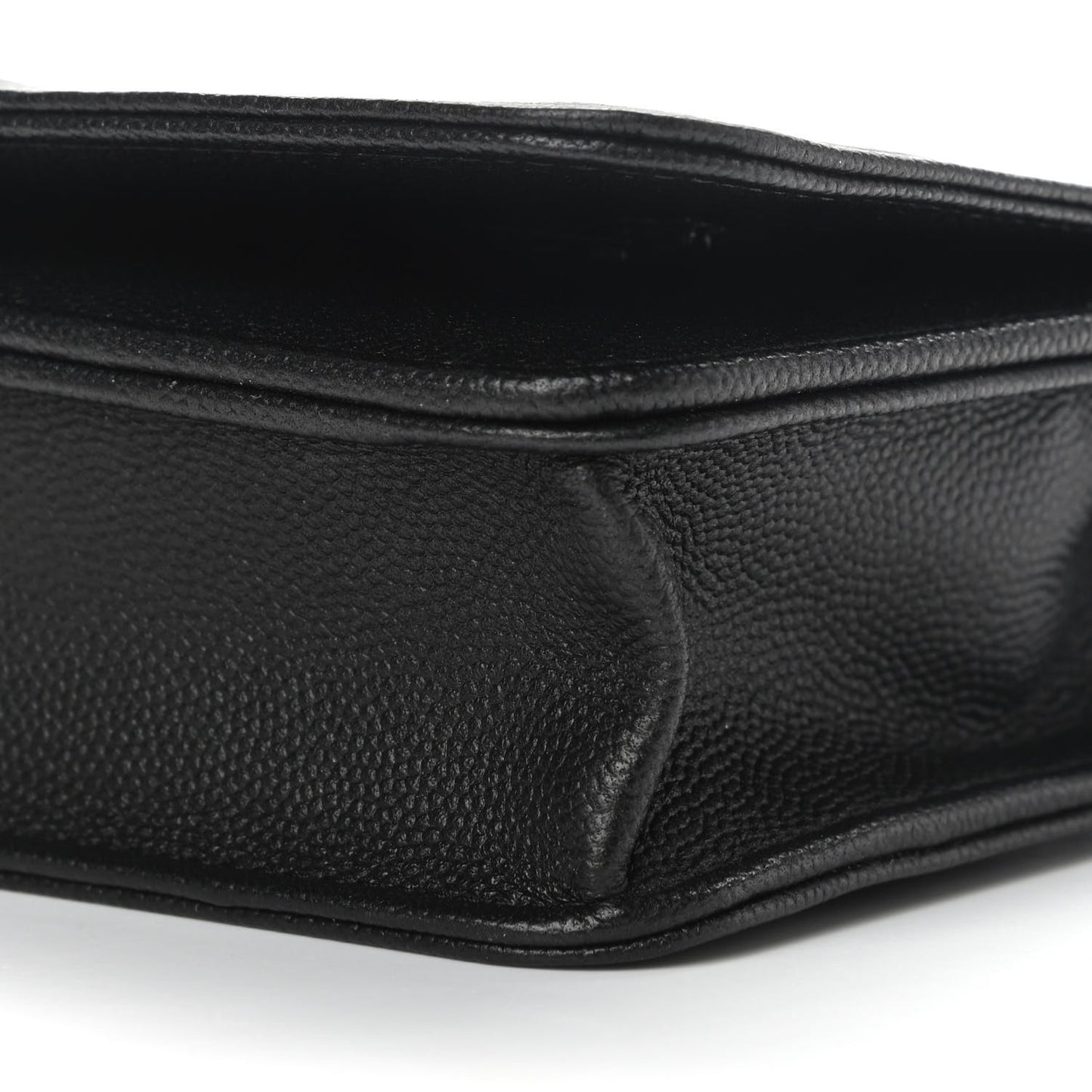 Caviar Quilted Boy Wallet On Chain WOC So Black