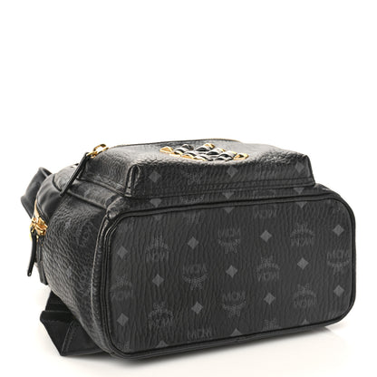MCM Visetos Studded Colorblock Small Stark Brock Backpack Black 4 of 9