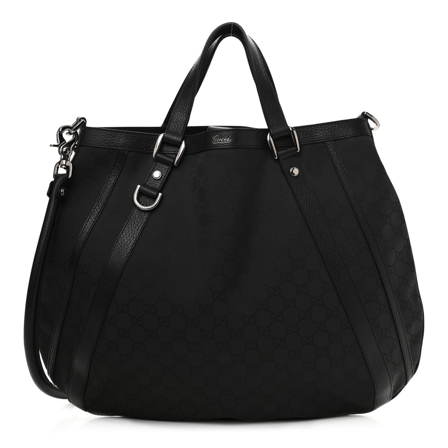 Monogram Medium Abbey Convertible Tote Black