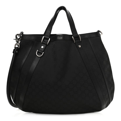 Gucci Monogram Medium Abbey Convertible Tote Black 1 of 10