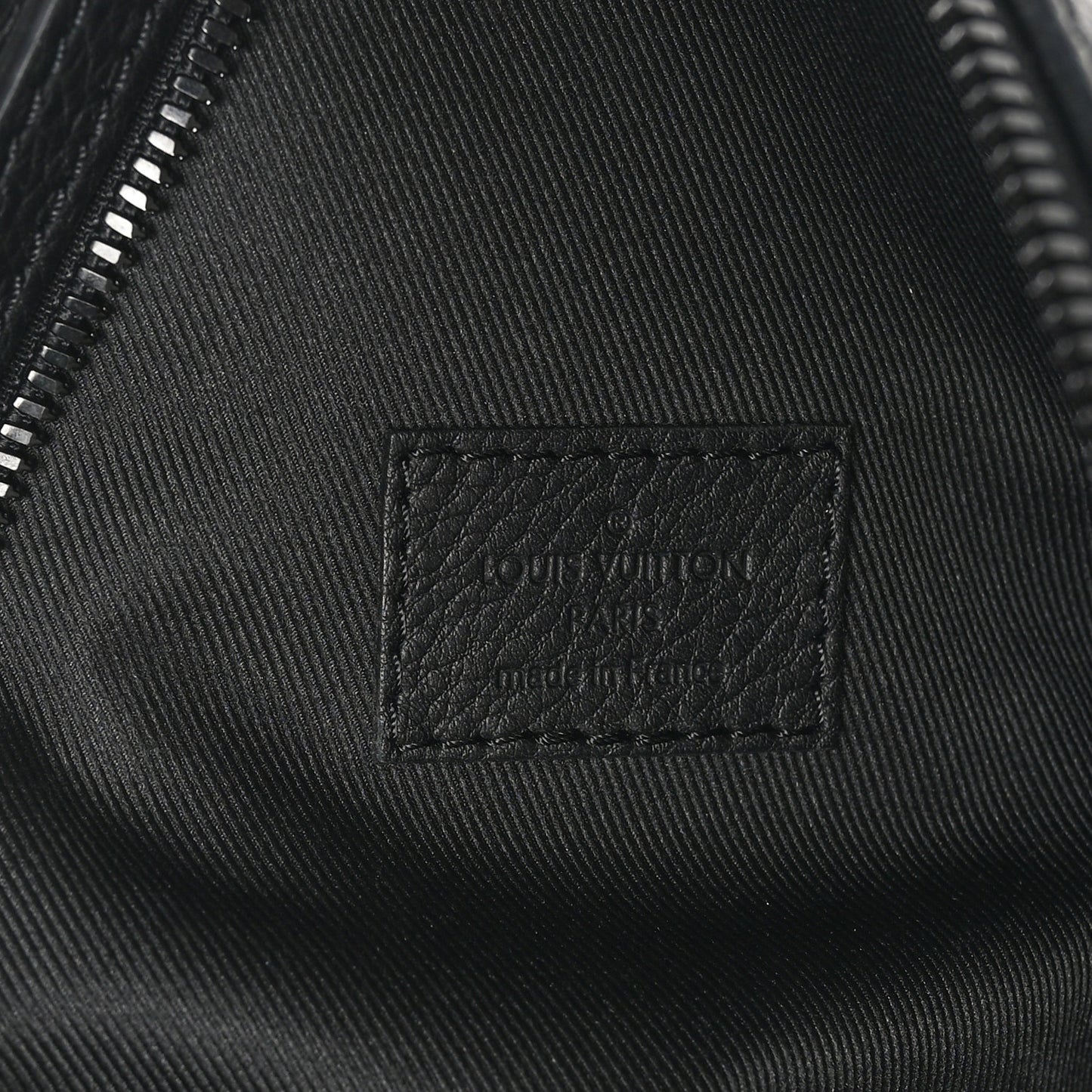 Calfskin Shadow Monogram Duo Slingbag Black