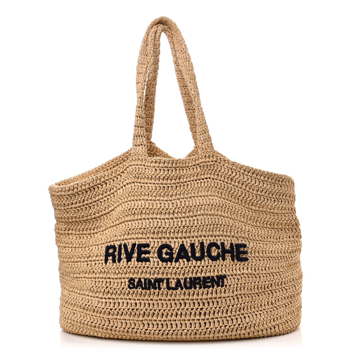 Saint Laurent Raffia Rive Gauche Tote Natural 1 of 10