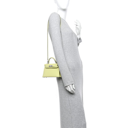 Hermes Chevre Mysore Mini Kelly Sellier 20 Jaune Bourgeon 2 of 14