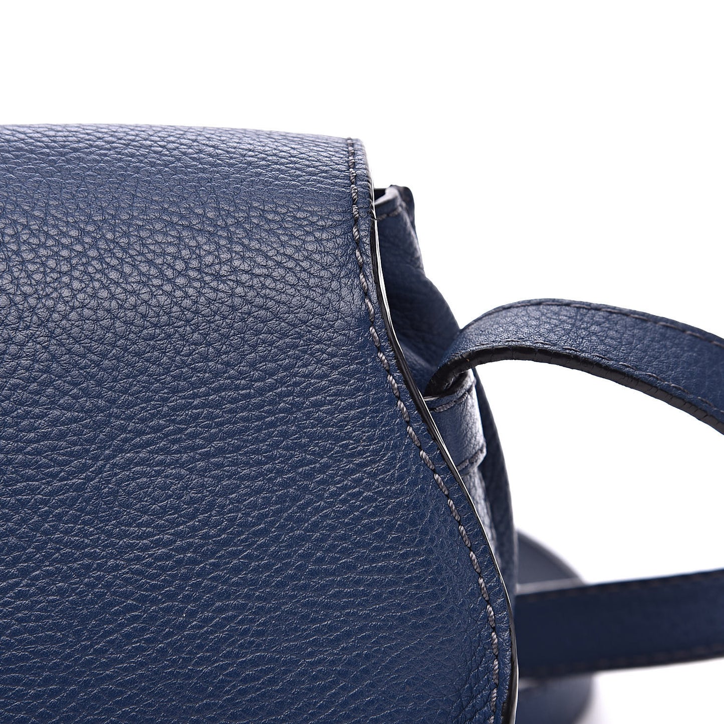 Calfskin Mini Marcie Round Crossbody Bag Royal Navy
