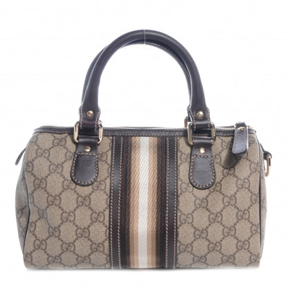 Gucci Monogram Vintage Web Small Boston Ebony 1 of 7