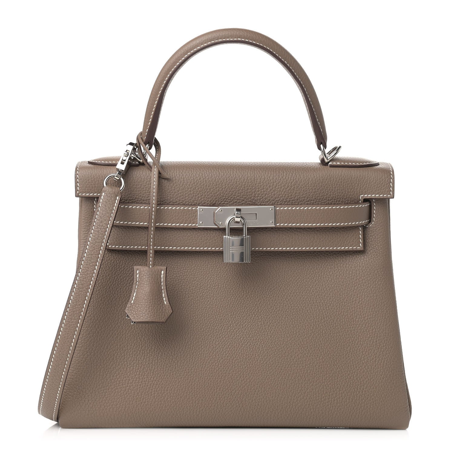 Hermes Togo Kelly Retourne 28 Etoupe 1 of 11