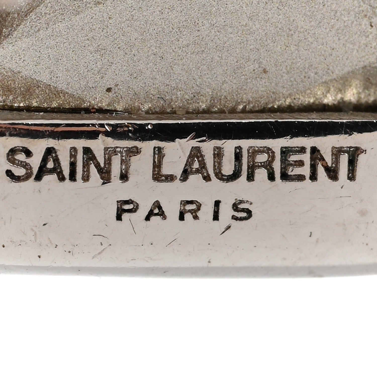 Saint Laurent Crystal Smoking Clip On Earrings Silver 4 of 5