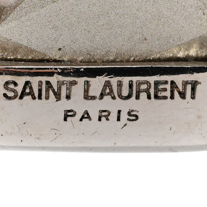 Saint Laurent Crystal Smoking Clip On Earrings Silver 4 of 5