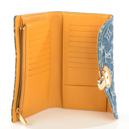 Louis Vuitton Denim Amelia Wallet Blue 6 of 8