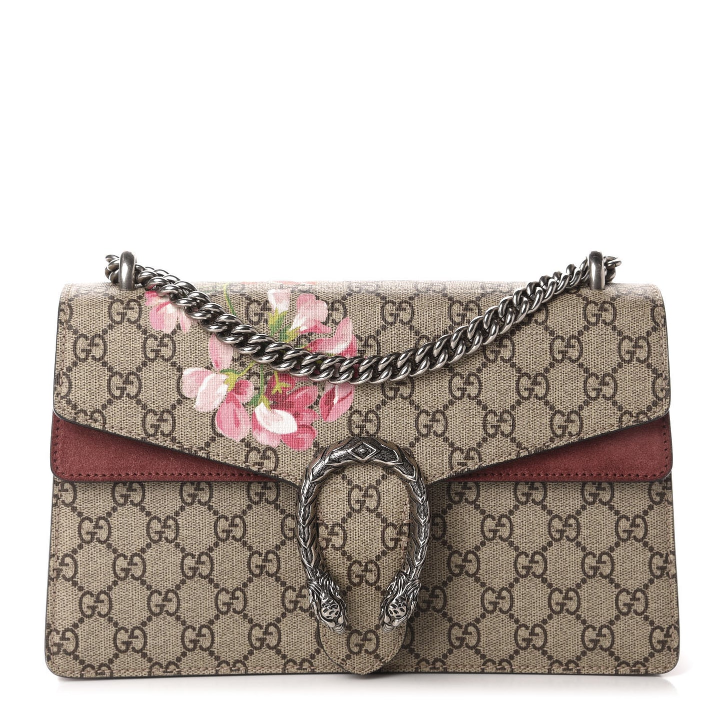 GG Supreme Monogram Blooms Small Dionysus Shoulder Bag Beige Multicolor Dry Rose