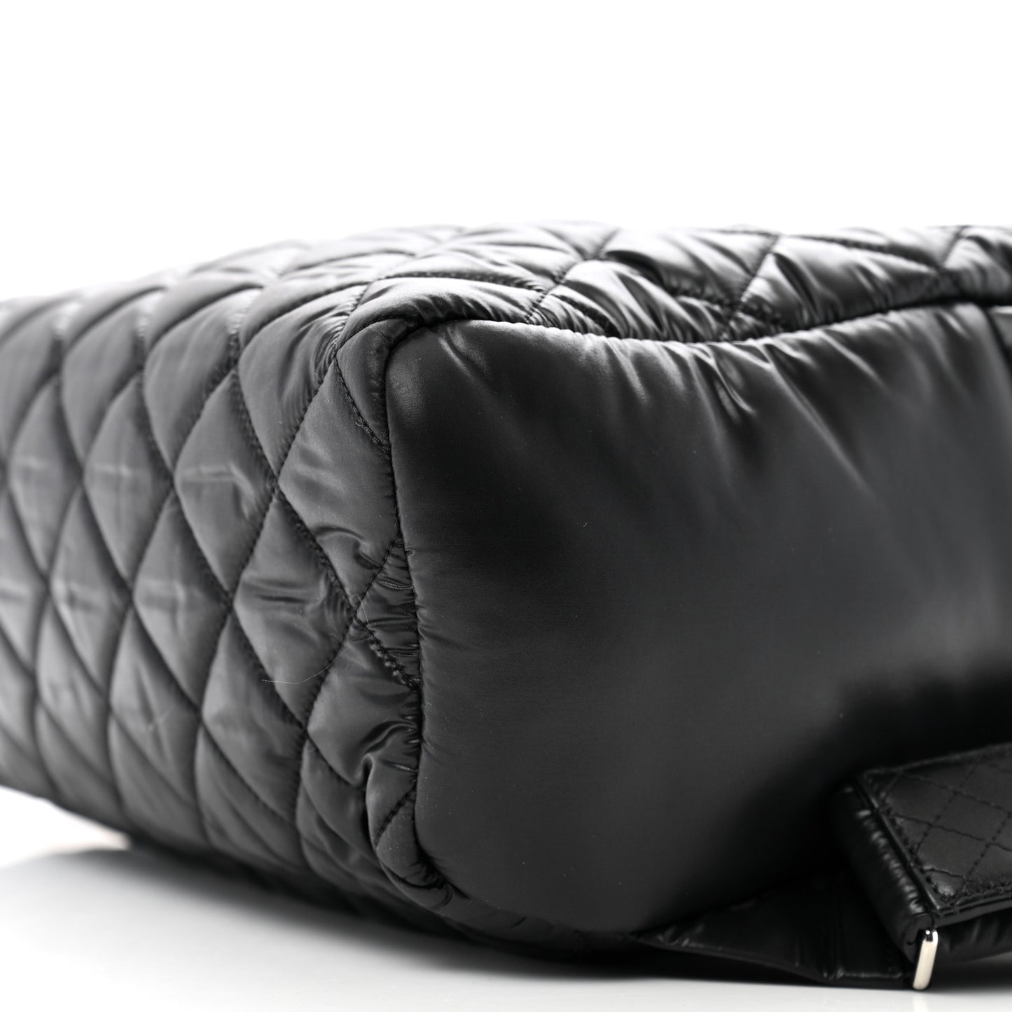 Nylon Quilted Coco Cocoon Backpack Black