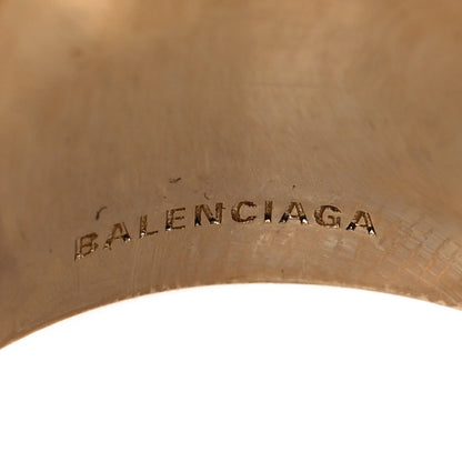 Balenciaga Logo Signet Ring Gold Blue 4 of 6