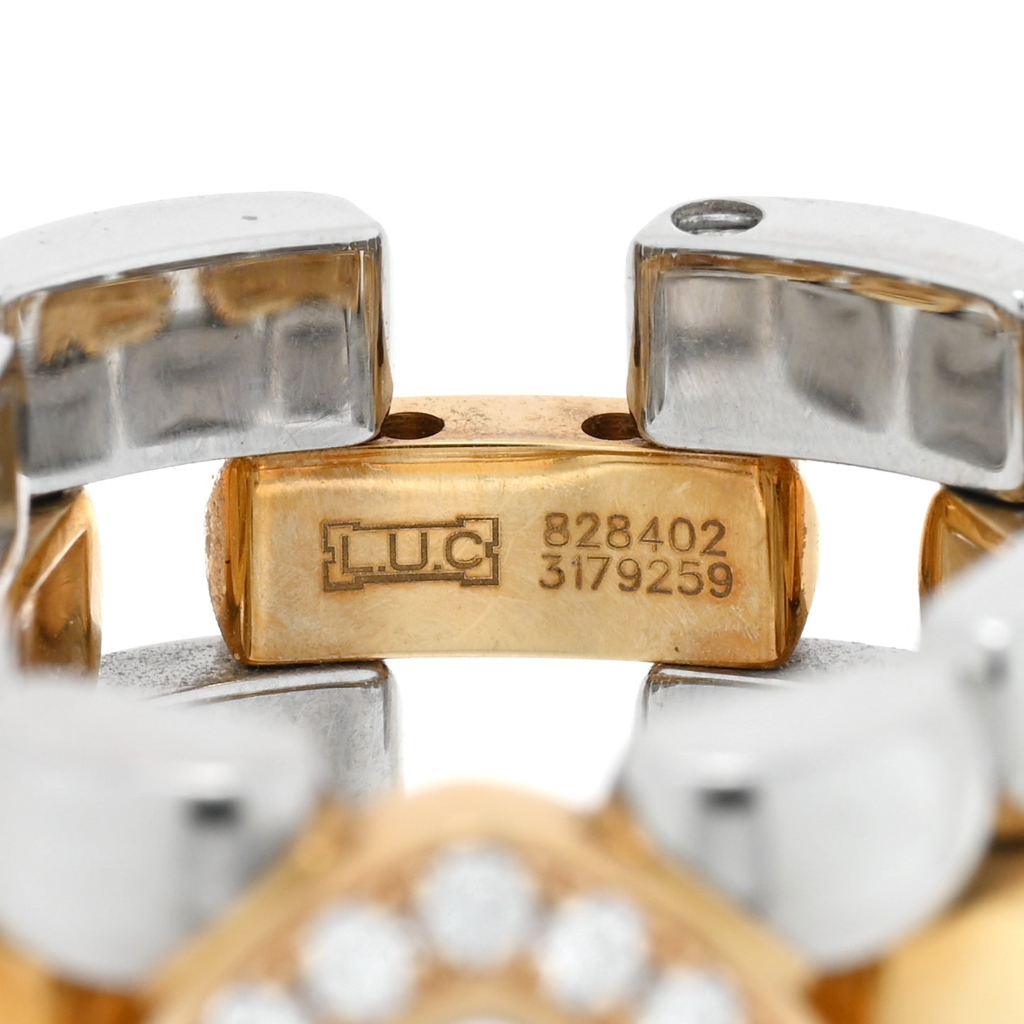 18K Yellow Gold Stainless Steel Happy Diamonds Heart Ring 54 7