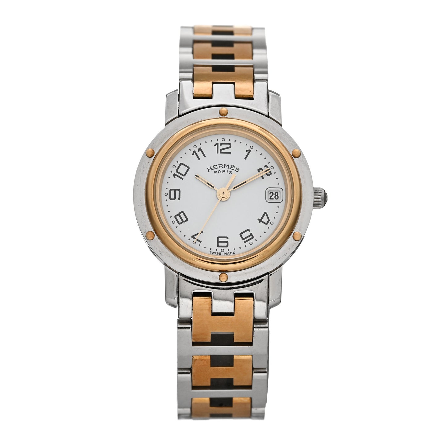 Stainless Steel 24mm Clipper Quartz Watch Gold