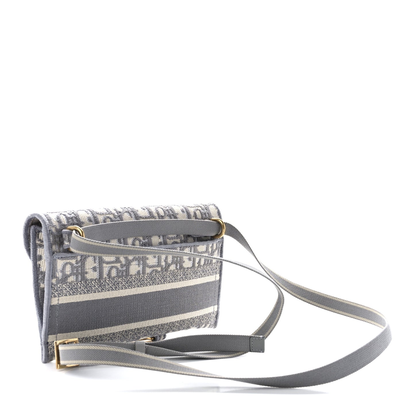 Oblique Slim Saddle Pouch Grey