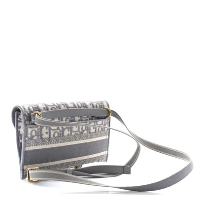 Christian Dior Oblique Slim Saddle Pouch Grey 3 of 11