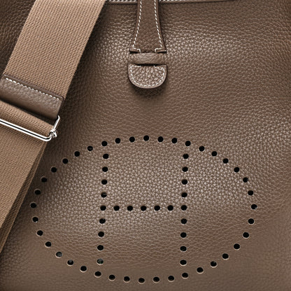 Hermes Taurillon Clemence Evelyne III PM Etoupe 8 of 11