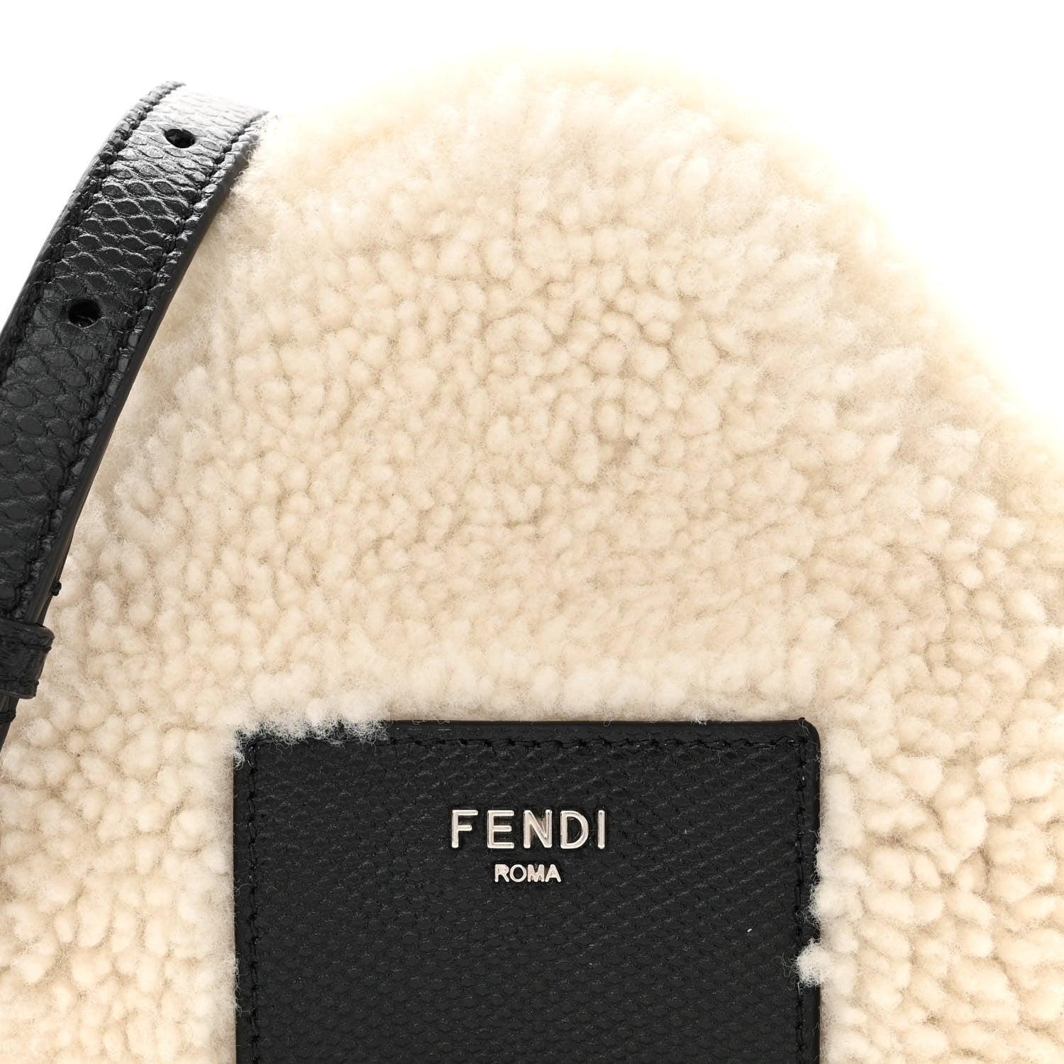 Fendi Sheepskin Karung Miniature Charm White Ice Verde Alga 9 of 13