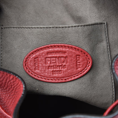 Fendi Cuoio Romano Selleria F is Fendi Grande Mon Tresor Pocket Bucket Bag Rosso 8 of 10