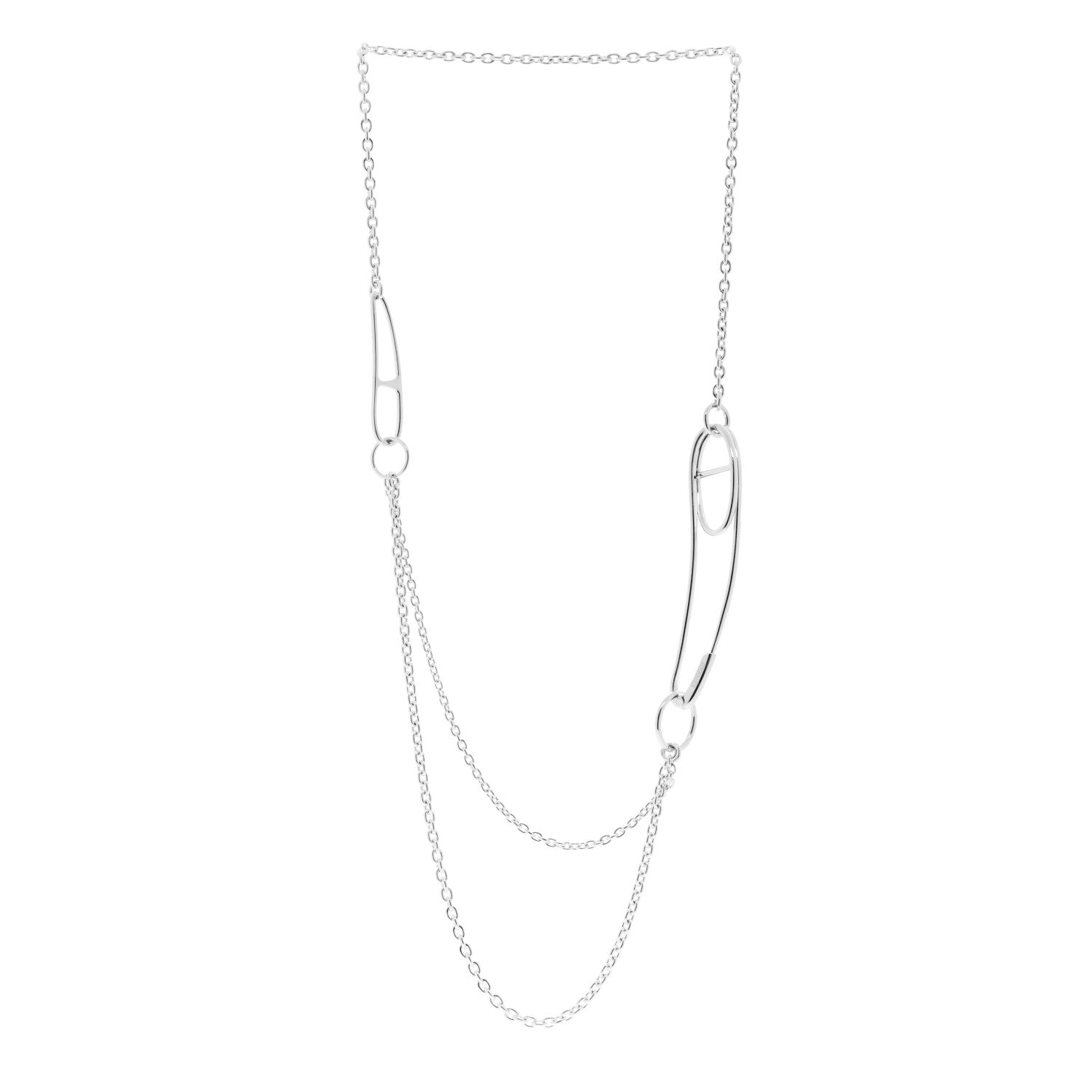 Hermes Sterling Silver Chaine d'Ancre Punk Long Necklace 3 of 5