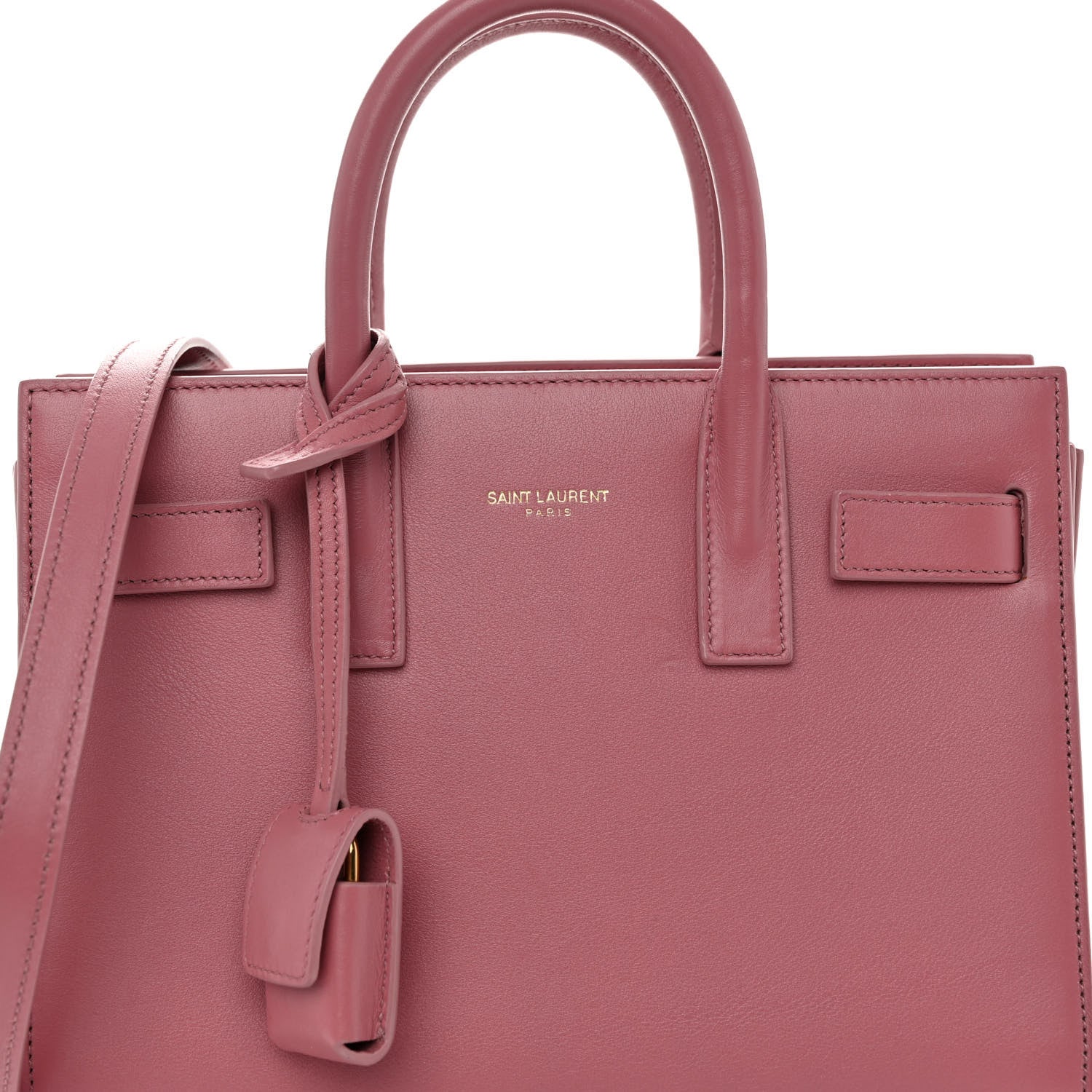 Saint Laurent Calfskin Nano Sac De Jour Rose Dark 7 of 9