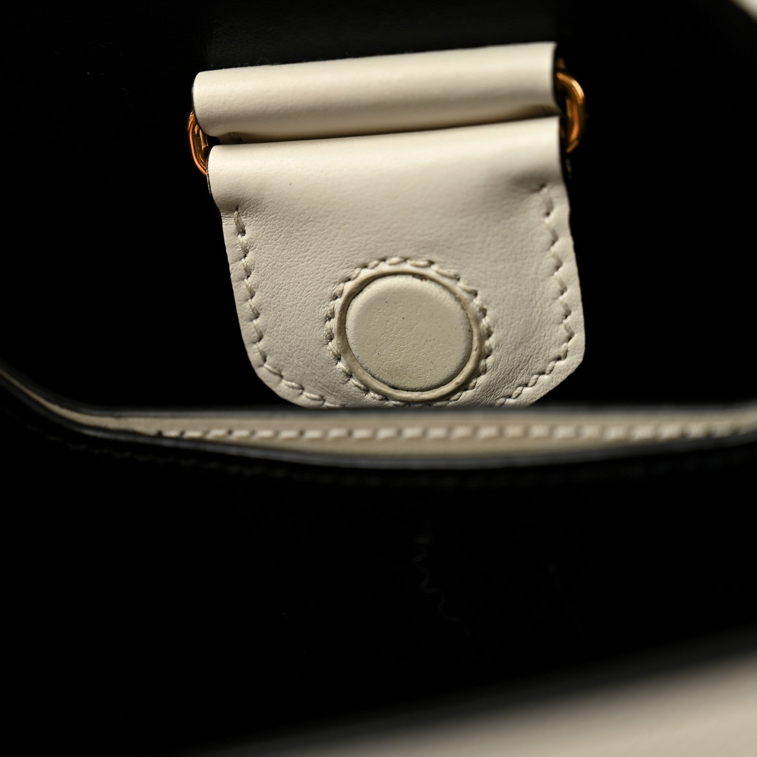Prada Saffiano Cuir Medium Panier Bucket Bag Bianco Black 13 of 13