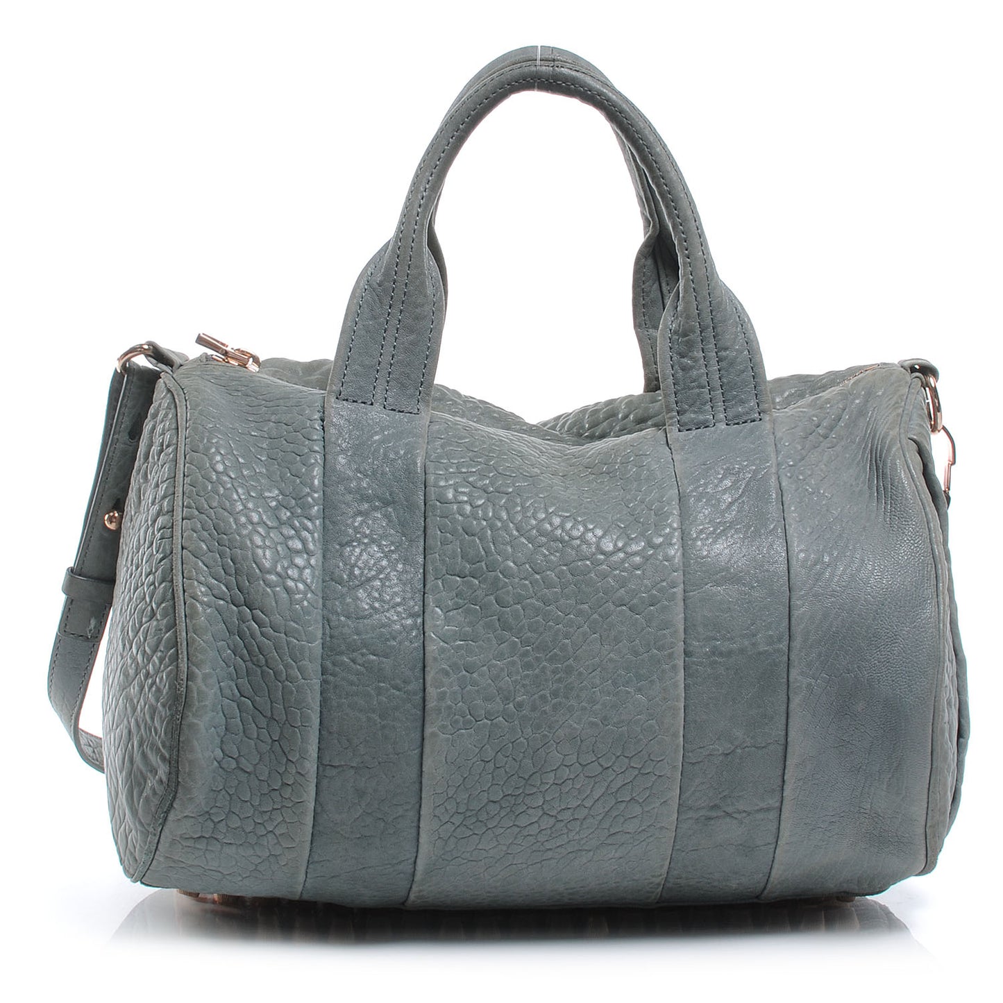 Leather Rocco Satchel Grey