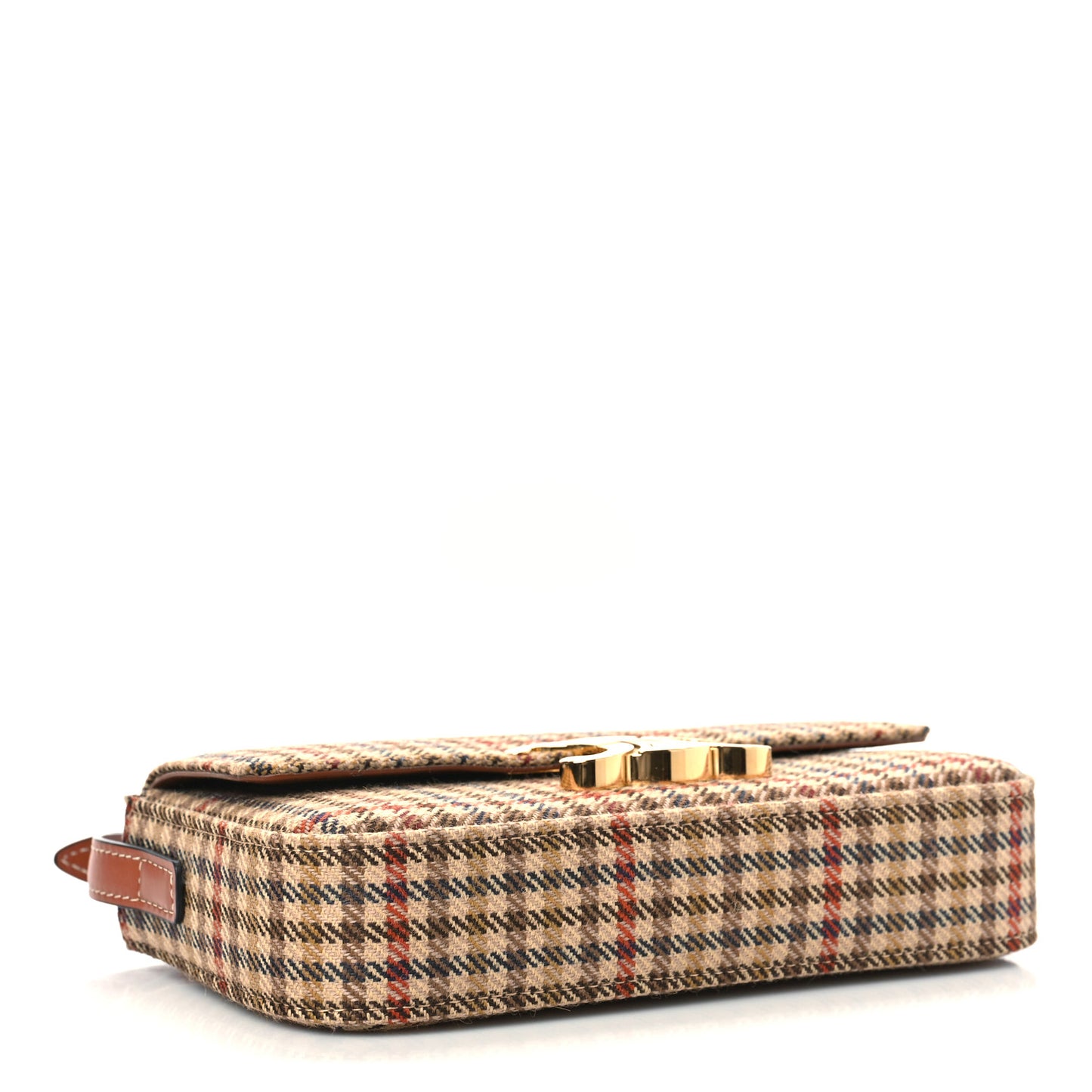 Tweed Calfskin Triomphe Shoulder Bag Multicolor
