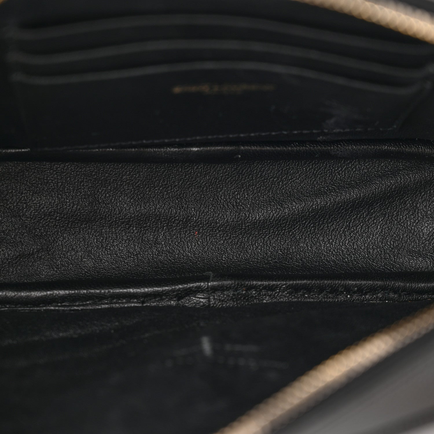 Saint Laurent Grain De Poudre Matelasse Monogram Mini Lou Camera Bag Black 5 of 13